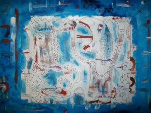 "Yum Yum" Outsider Art Print Primitive Raw