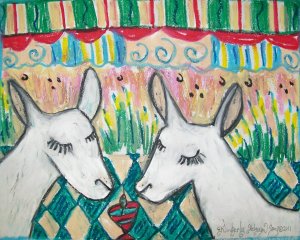 Do Saanens Have Martinis Giclee Art Print Saanen Dairy Goat