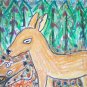 Deer Doe with Fawn Giclee Art Print Woodland Magic