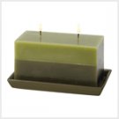 #39220 Two-Tone Greenery Candle