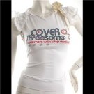NEW CUTE JAPAN LACE GOLD BOW GIRLY TOP FREE SHIP WORLDWIDE