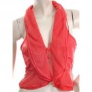 NEW UNIQ LACY LAPEL BOHO VEST TOP S-M FRE WORLDWIDE SHIP