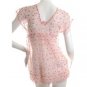 NEW SHEER BABYDOLL  DITSY FLORAL HIPPIE TOP XS FREE WORLDWIDE SHIPPING