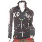 NEW GANGSTA BLING URBAN DRIFT GAL SEXY HOODIE JACKET SM FREE WORLDWIDE SHIPPING