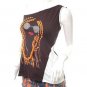 NEW UNIQUE COLLAGE ART DIY ASYMM B&W TOP FREE WORLDWIDE SHIP
