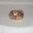 Rhodium Plated Multicolor/Multishape CZ Ring
