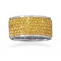 Sterling Silver and Orange Crystal Ring
