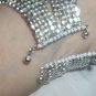 Cut Out Design Silver Tone Bead Flex Cuff Bracelet