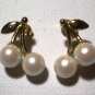 Cherry Pearly Stud Earrings
