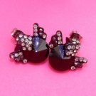 Chic Aves Black Crystal Stud Earrings
