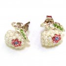 Mini Pearly Stud Earrings (Apple)