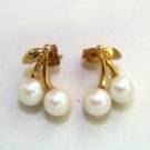 Cherry Pearly Stud Earrings