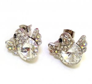 Chic Aves Clear Crystal Stud Earrings