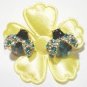Lady Beetle Crystal Stud Earrings (Blue)
