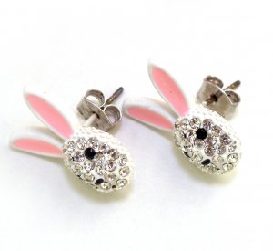 Bling Bling Bunny Stud Earrings