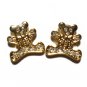 Golden Teddy Bear Stud Earrings