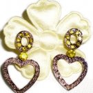 Cocktail Heart Dangled Stud Earrings