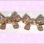 Pink Champagne Bow Stud Earrings
