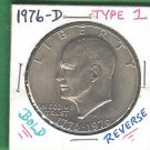 1976-D Type 1 , IKE Dollar ~~ BOLD reverse ~~ 1976-D Type 1 , IKE Dollar ~~ BOLD reverse ~~