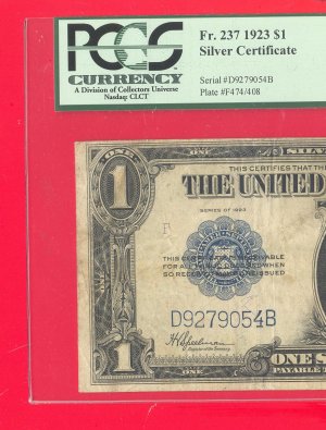1923  $1.00 SILVER certificate