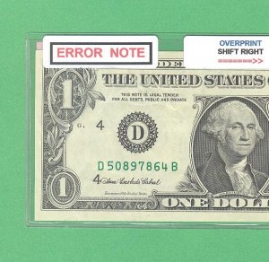 D50897864B ERROR==shift right== $1.00 FRN