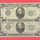 ( 2 ) $20 FRN's ~~ Series 1934a ~~ Nice ..... ( 2 ) $20 FRN's ~~ Series 1934a ~~ Nice .....