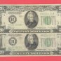 ( 2 ) $20 FRN's ~~ Series 1934a ~~ Nice .....