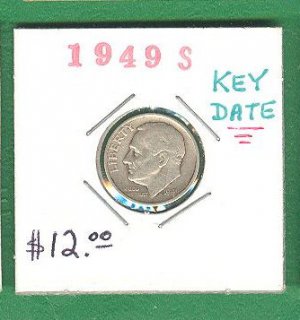 1949-S  10 cent  ~ KEY date ~