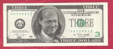 3 dollars = Novelty note  OICU812