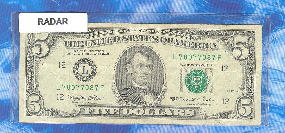 = RADAR = note...... 5.00 78077087