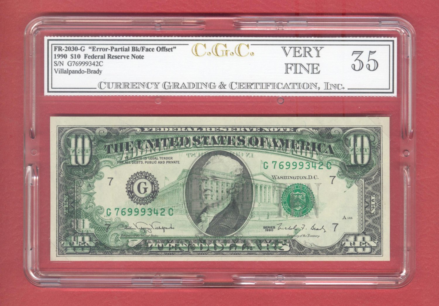 ERROR ~~ $10 ~~ bck to face == OFFSET