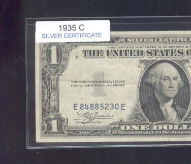 1935c = $1.00 = SILVER certificate = E84885230E