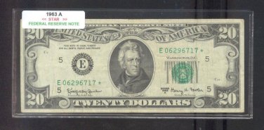 1963a " E " STAR $20.00 = E06296717*