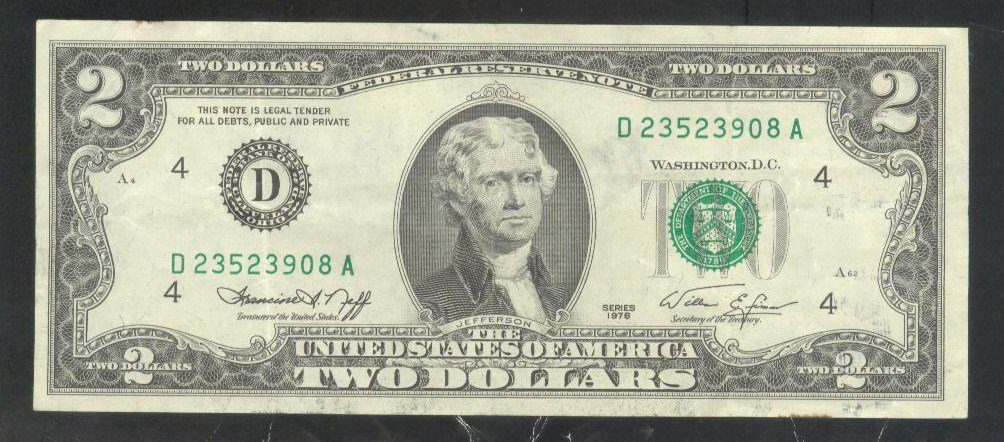 1976 $2.00 FRN ( D ) district = D23523908A