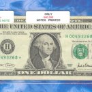 == Series Key == 2001 " H " star note  H00493268*