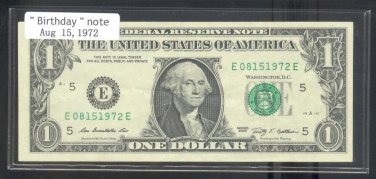 ~~ Birthday note ~~ == AUG 15, 1972 == cool note
