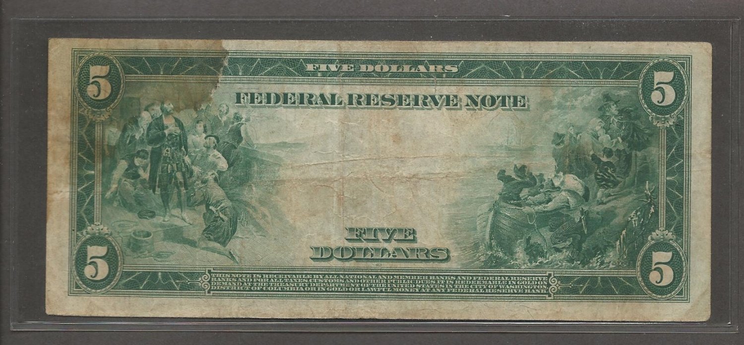 1914 = STAR = B525930* = NEW YORK = Federal Reserve Note