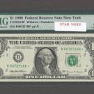 1999 " B " STAR note RUN 1 == B00727166* = PMG graded AU58