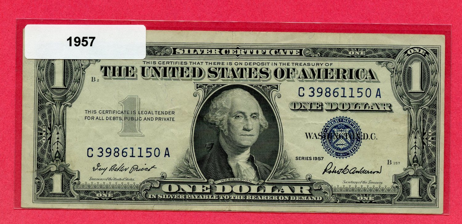 1957 = $1.00 = SILVER certificate = C39861150A