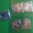 Coins = 5 pc Set = Beanie Babies _ 1999 OFFICIAL CLUB