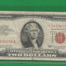 1963 ~ ~~ "STAR" ~~ $2.00 ( red seal ) = *00236156A 1963 ~ ~~ "STAR" ~~ $2.00 ( red seal ) = *00236156A