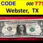 ZIP code == 77598 == Webster , TX