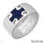 Blue Enamel Sterling Silver Biker Chopper Ring Sz 12 (SALE)
