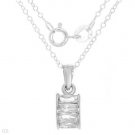 2.50CT CHANNEL CZ PENDANT & NECKLACE 18"
