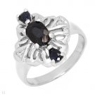 Diamond and Sapphire Ring Sz 8.25 (SALE)