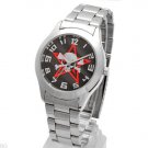 New Mens Skull Crossbones Quartz Wristwatch