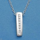 Charming CZ Sterling Silver Necklace 18 "