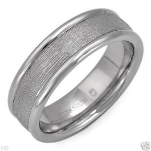 TITANIUM WIDE WEDDING BAND RING SIZE 9 (SALE)