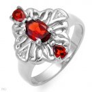Ladies New 1.40ct Diamond and Garnet Ring Sz 8 (SALE)