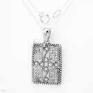 New .90ctw Cz .925 Silver Necklace *Nice*